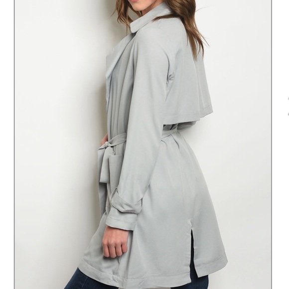 LAST 2! Gray trench style jacket - Picture 2 of 5